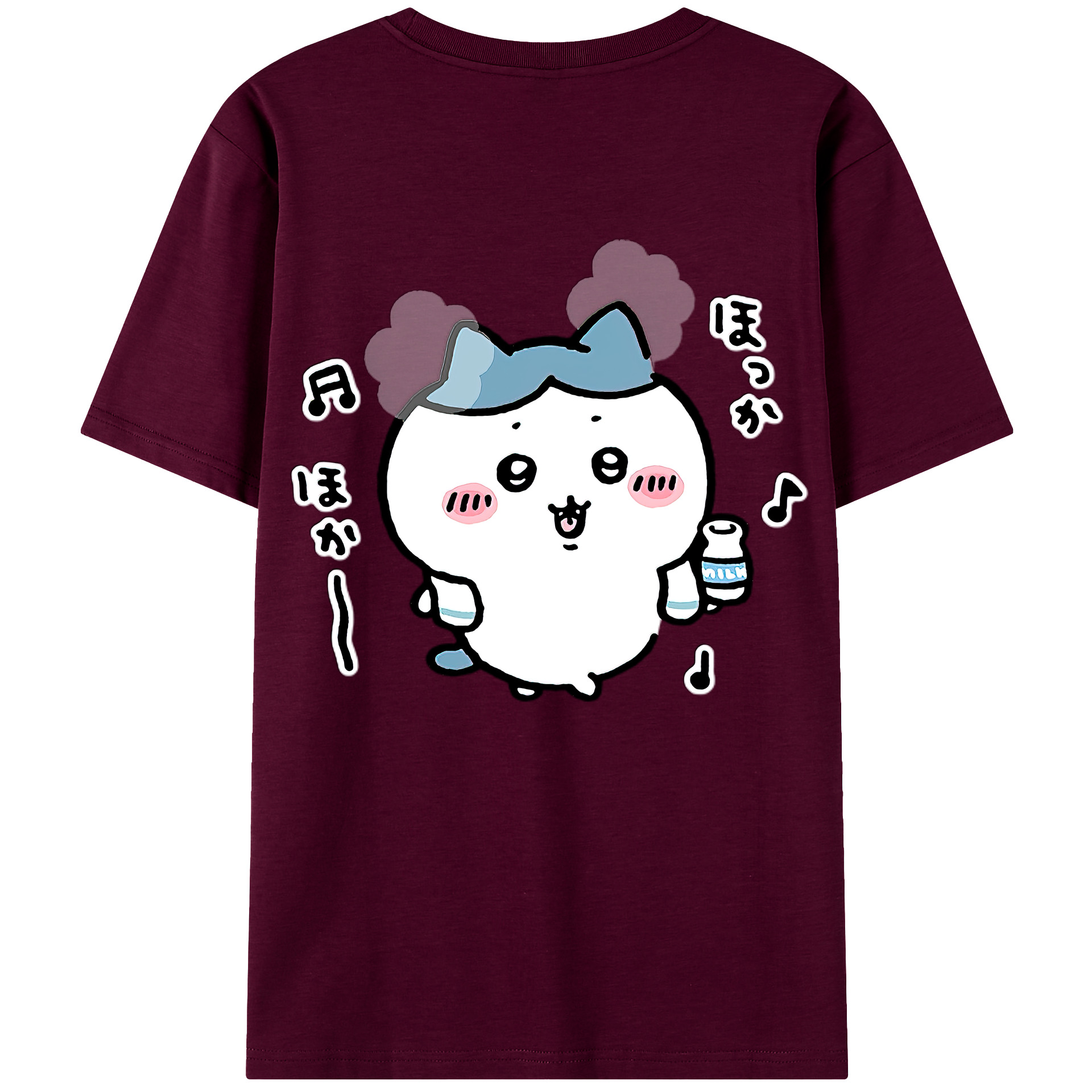 （画像用） ちいかわ ハチワレ Chii-kawa hachiware レディース半袖Tシャツ(バックプリント)